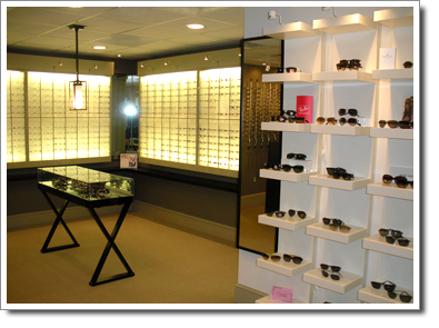 Warrenton Eye Doctors, Frame Display Area